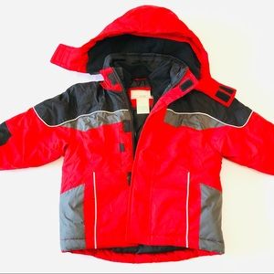 Red and Black Snow Coat - Boys 2T